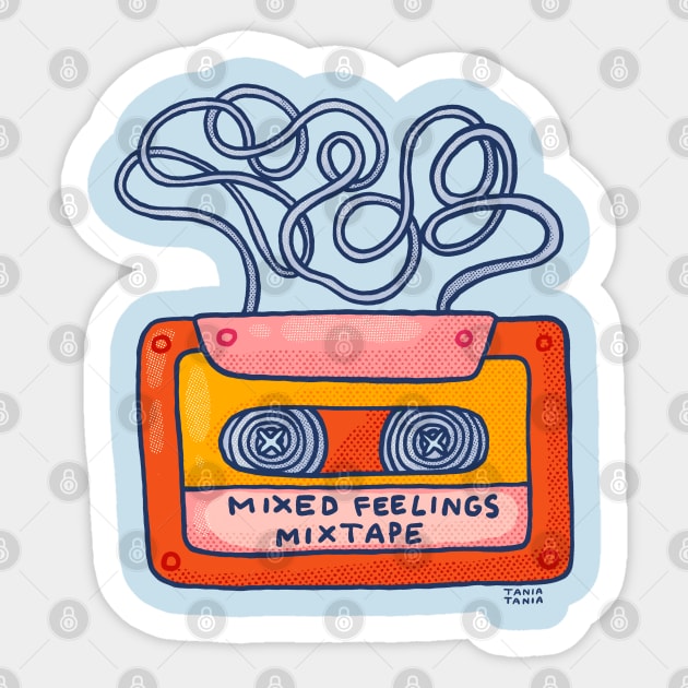 Mixed Feelings Mixtape Sticker by Tania Tania